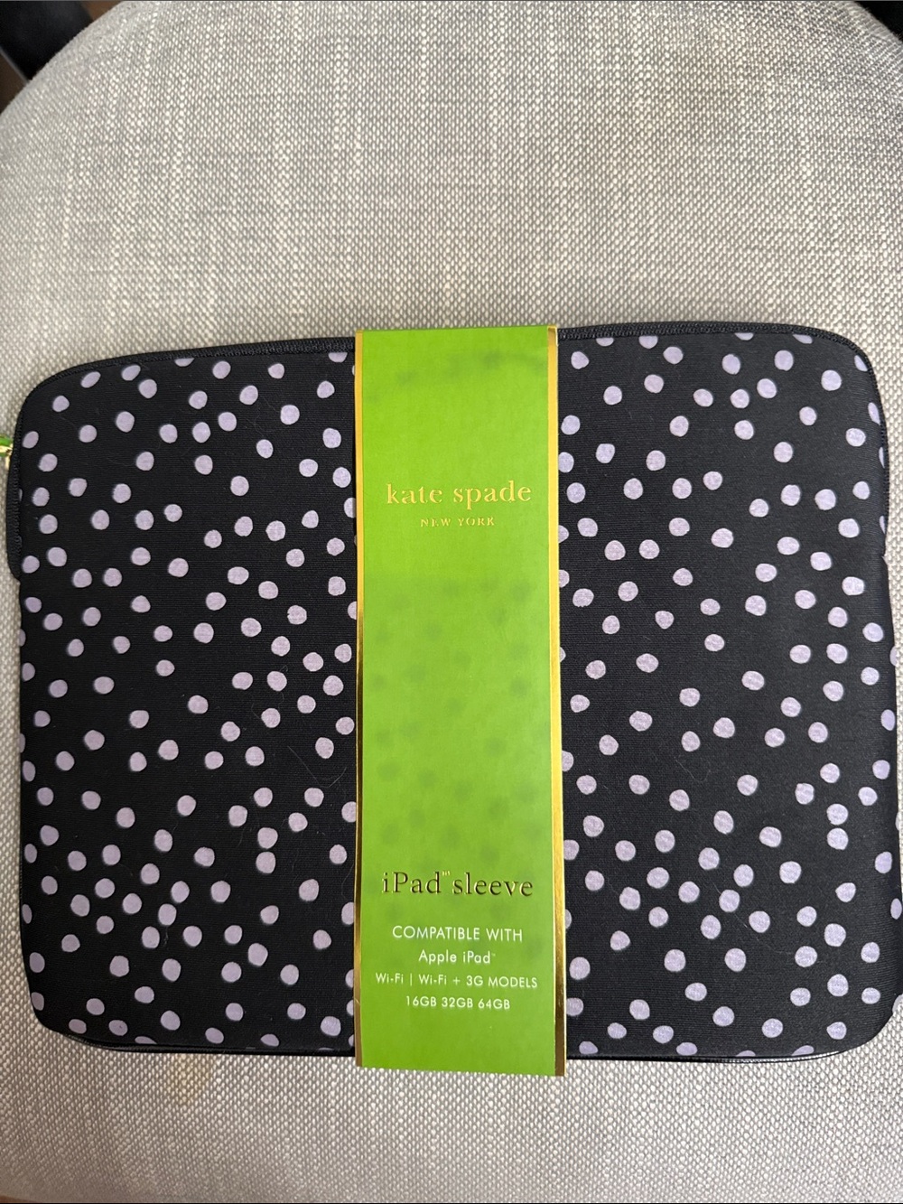 kate spade Black with White Polka Dot Tablet Sleeve